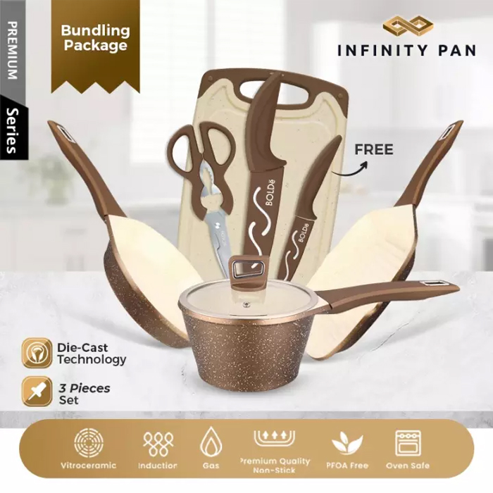 Bolde Pan Infinity PAN set 3+1 - Gold